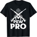 Cool Pew Pro Clay Pigeons Rifles Gun Lover Veterans