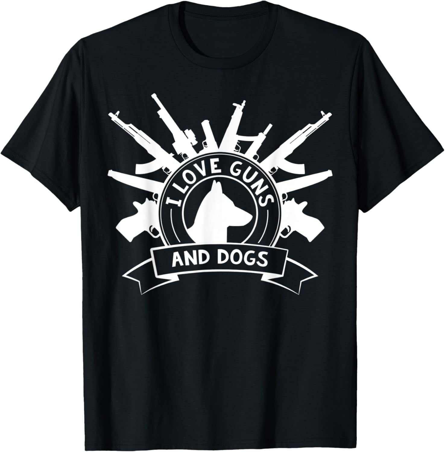 I Love Guns Dogs 2Nd Amendment Gun Rights Dog Lovers