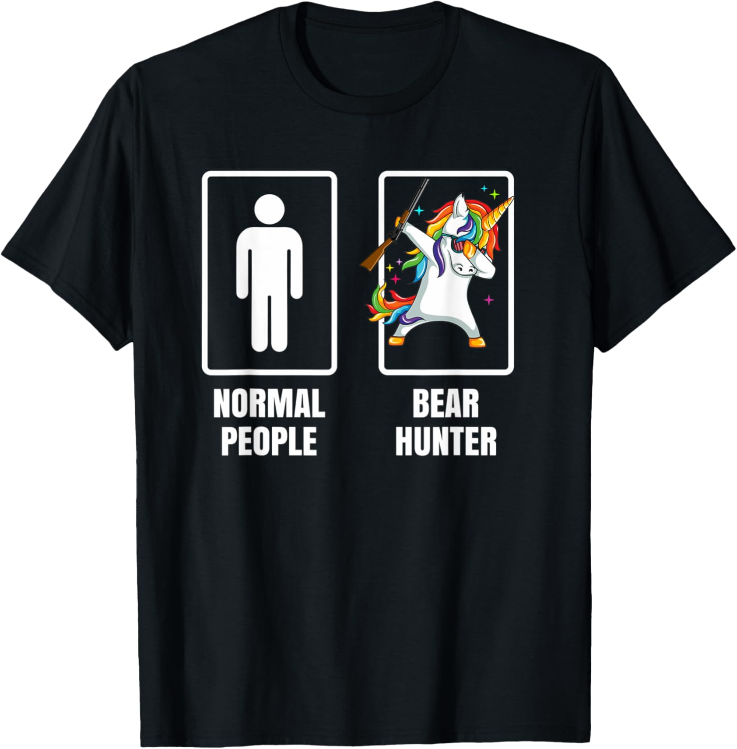 Dabbing Unicorn Bear Hunter Hunting Lover Hobby Humor Gun