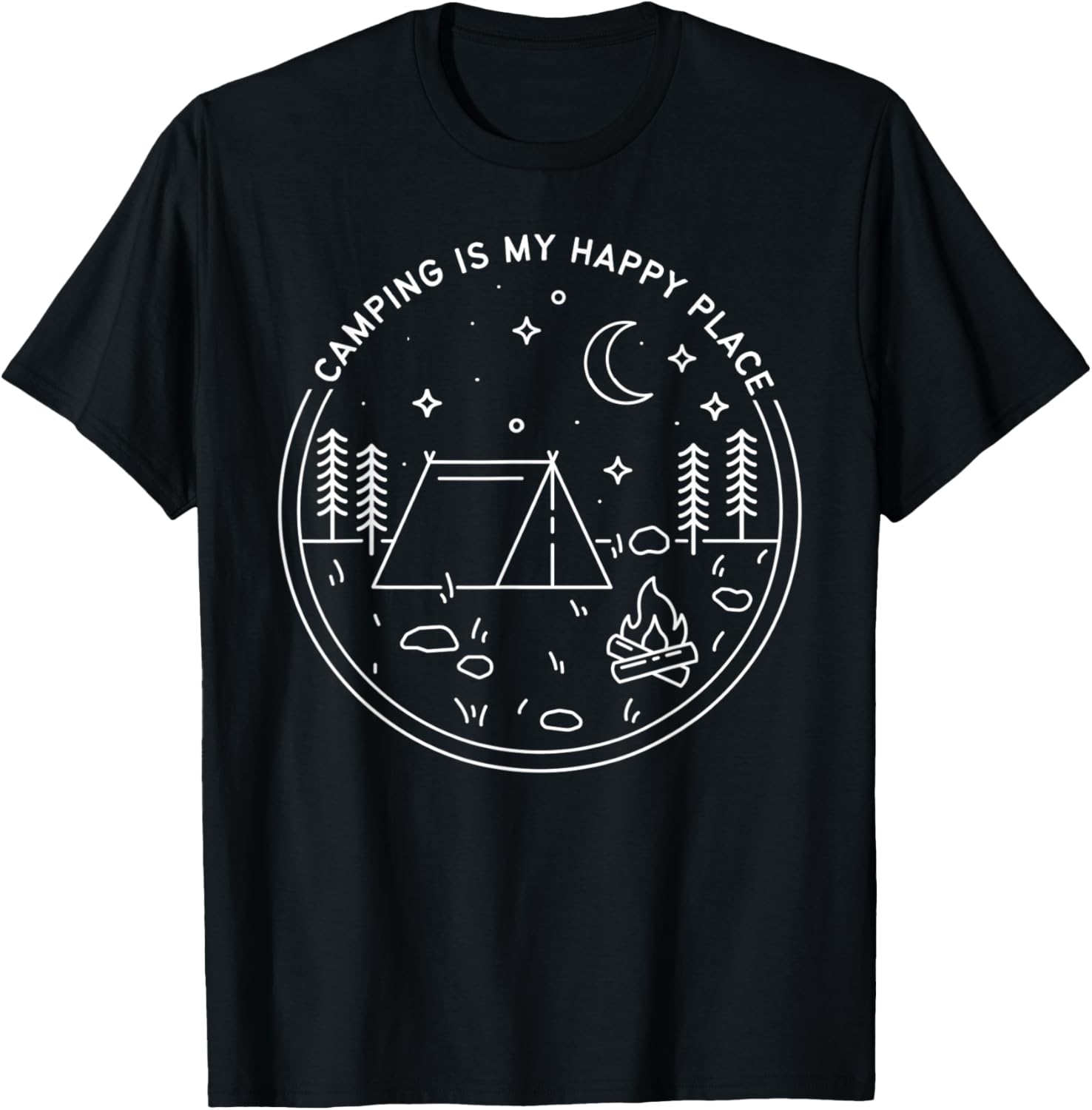 Camping Is My Happy Place Men's Women's Kids Camper