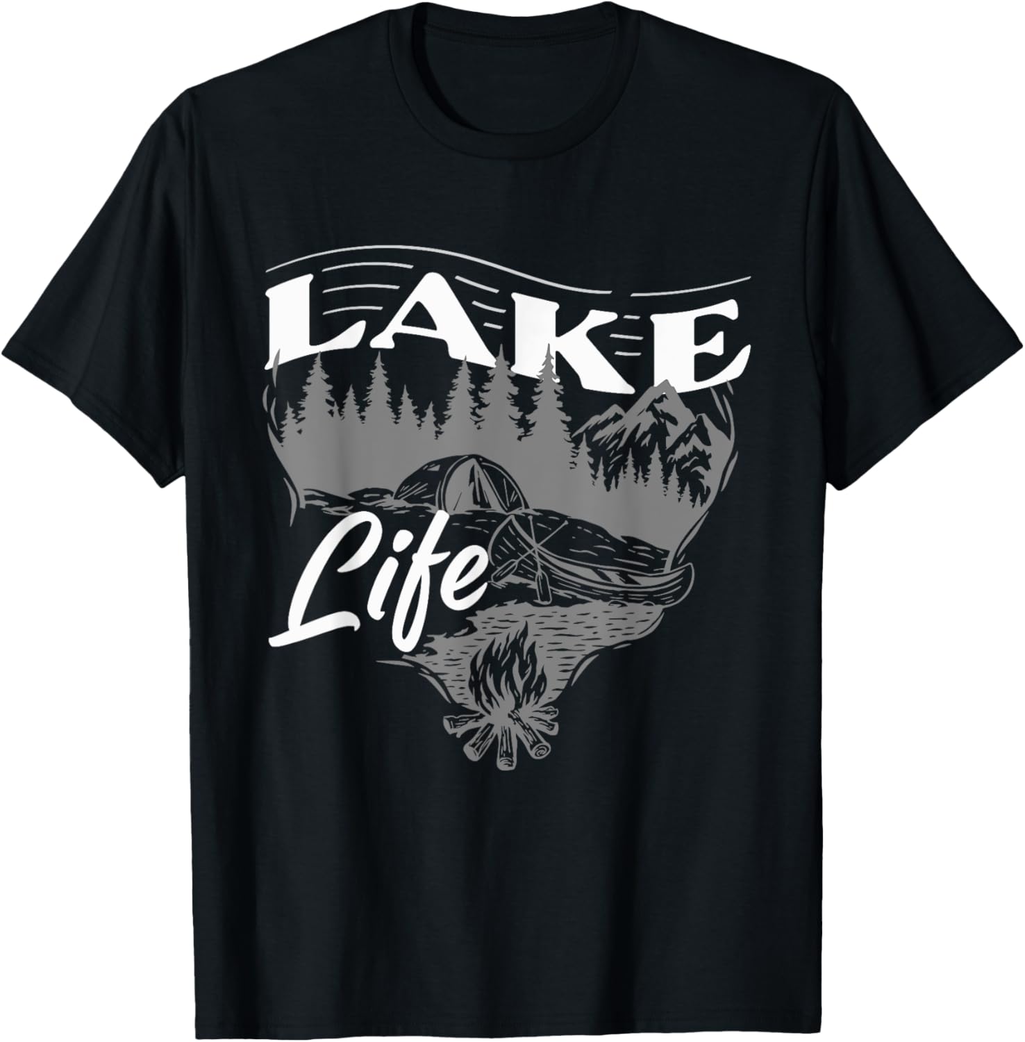 Lake Life Fishing Boating Sailing Funny Outdoor