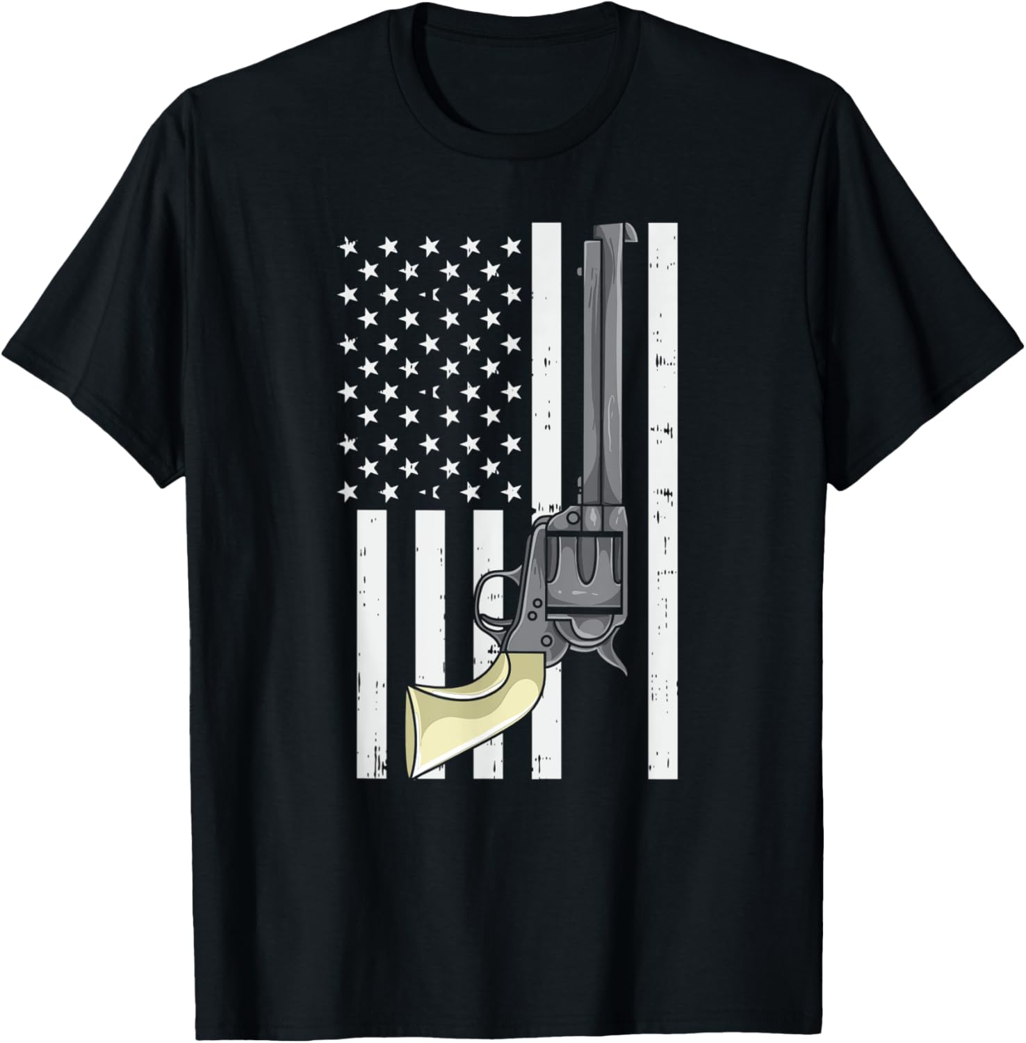 Retro American Flag Usa Patriotic Gun Owner Gun Lover T Shirt Women