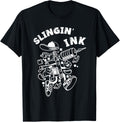 Funny Tattoo Artist Graffiti Slingin Ink Tattoo Gun Cartoon