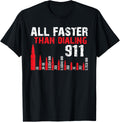 All Faster Than Dialing 911 American Flag Bullet Gun Lovers Women Men