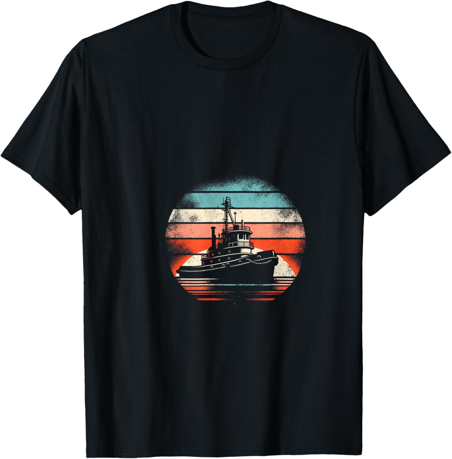Vintage Sunset Tugboat