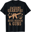 Awesome Grandpas Have Beards Guns Funny Fathers Day Pawpaw
