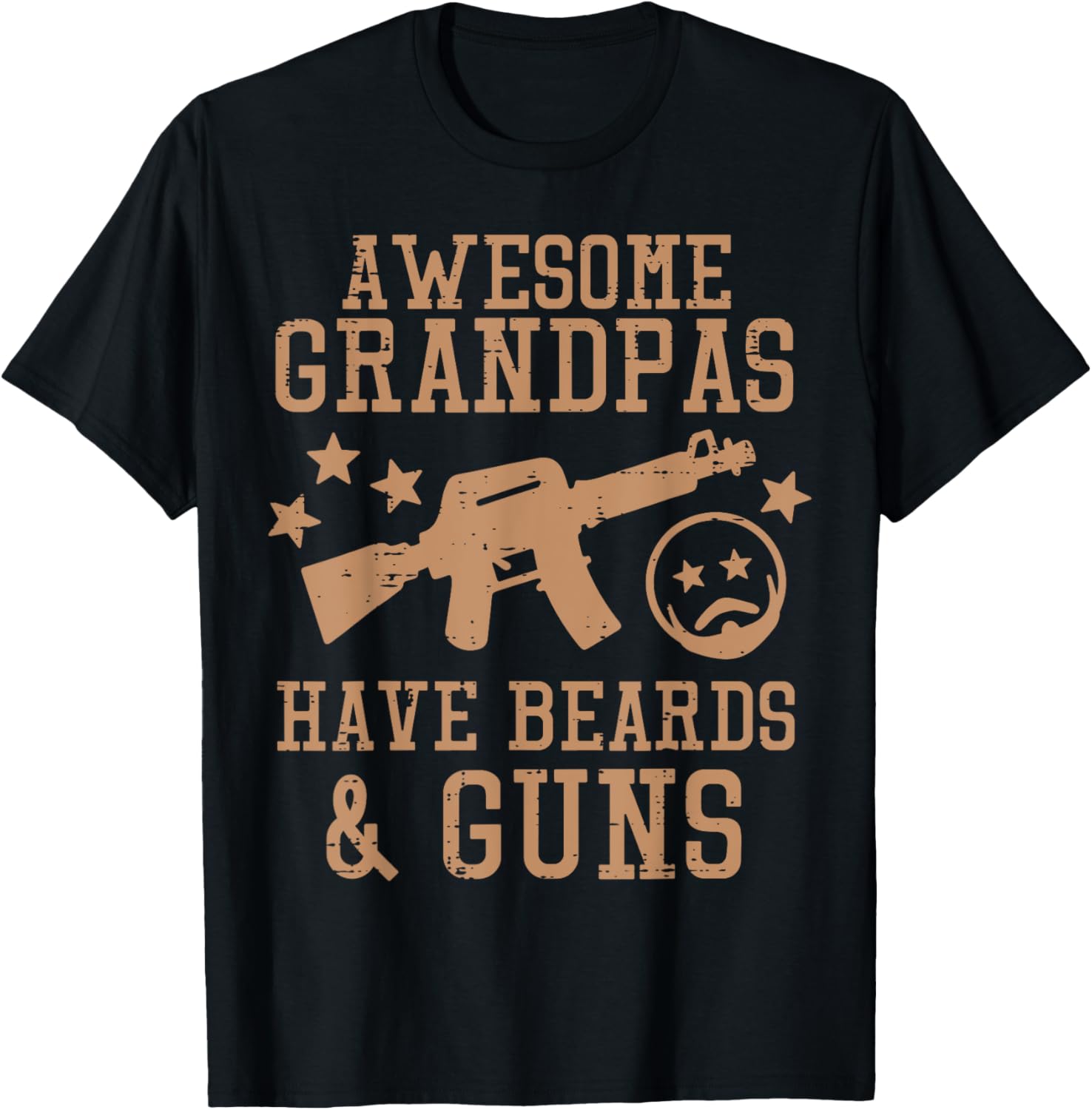 Awesome Grandpas Have Beards Guns Funny Fathers Day Pawpaw
