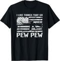 I Like Things That Go Pew Ar15 Usa Flag Funny Pro Gun