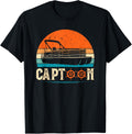 Captoon Retro Pontooning Pontoon Boat Captain
