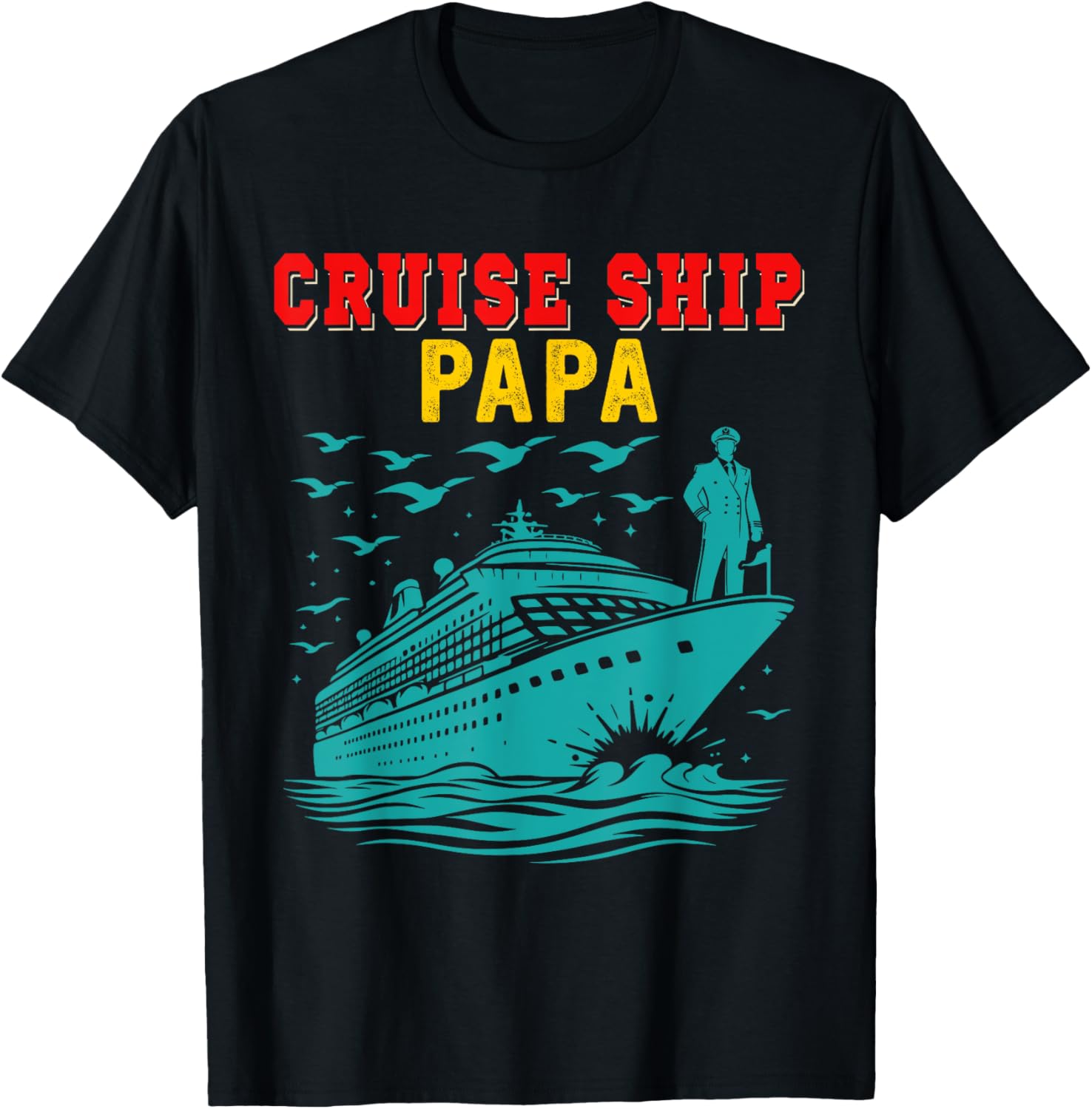 Vintage Cruise Ship Papa Proud Family Group Father