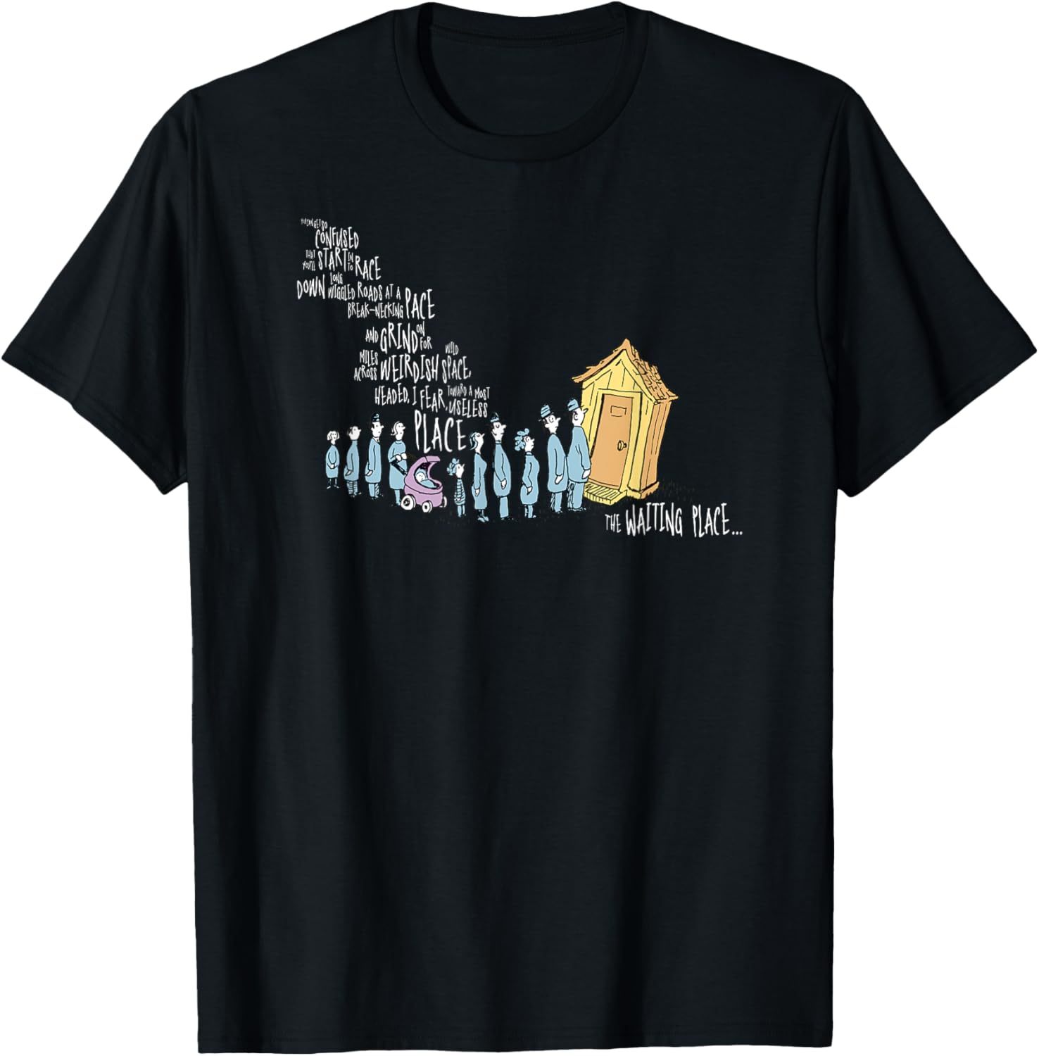 Dr. Seuss Oh the Places You'll Go - The Waiting Place Black