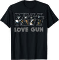 Kiss Black Modern Letter Print T Shirt Unisex Adults Small Crew Neck