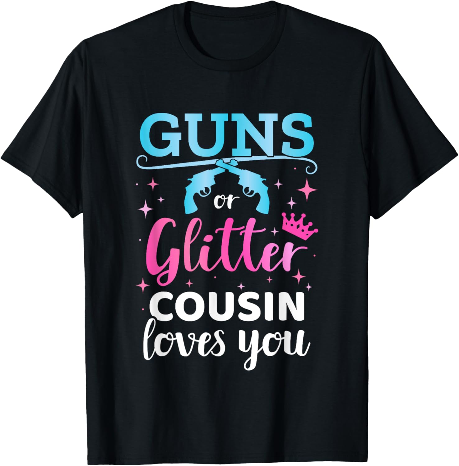 Gender Reveal Guns Or Glitter Cousin Matching Baby Party