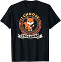 I Choose Violence Funny Cute Fox Holding Gun