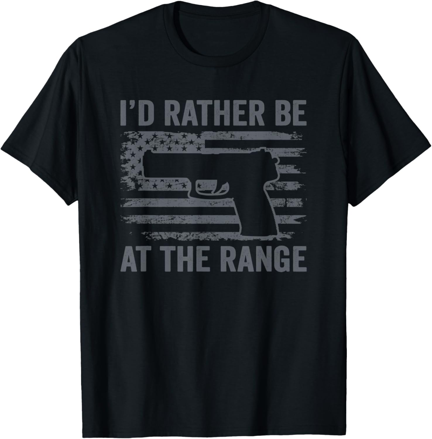 Id Rather Be At Gun Range Pistol Usa Flag Funny Gun Women