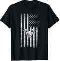 Paintball America Flag Mask And Crossed Gun Shooting
