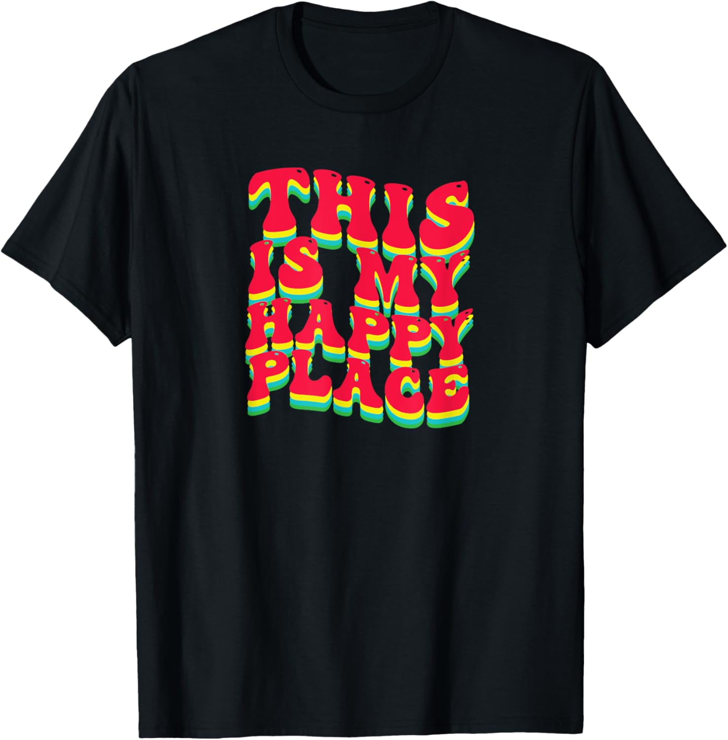 This Is My Happy Place Retro Summer Vibes T-Shirt for Men Women Girls Kids