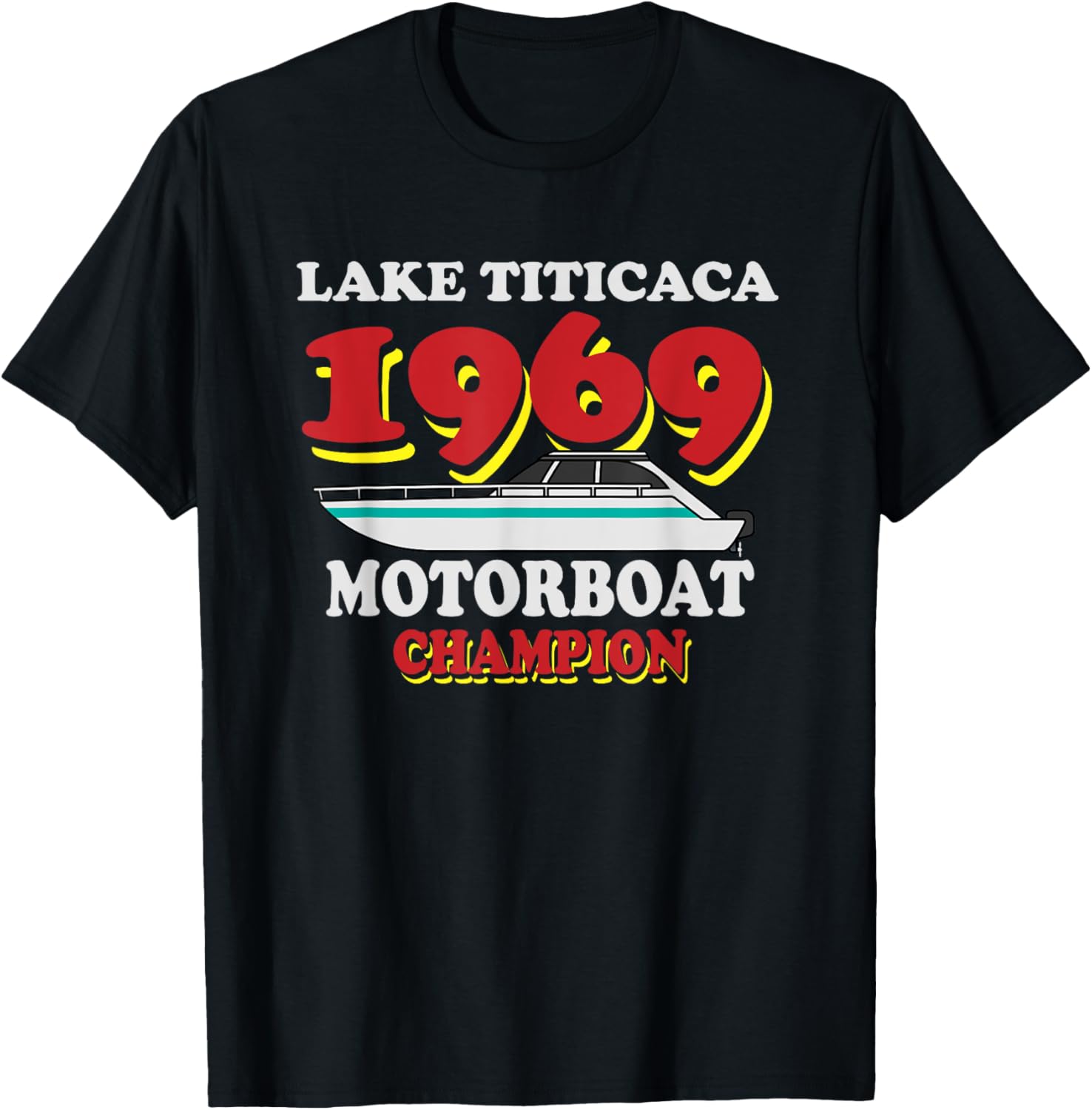 Lake Titicaca 1969 Motorboat Champion Funny Boat Camping