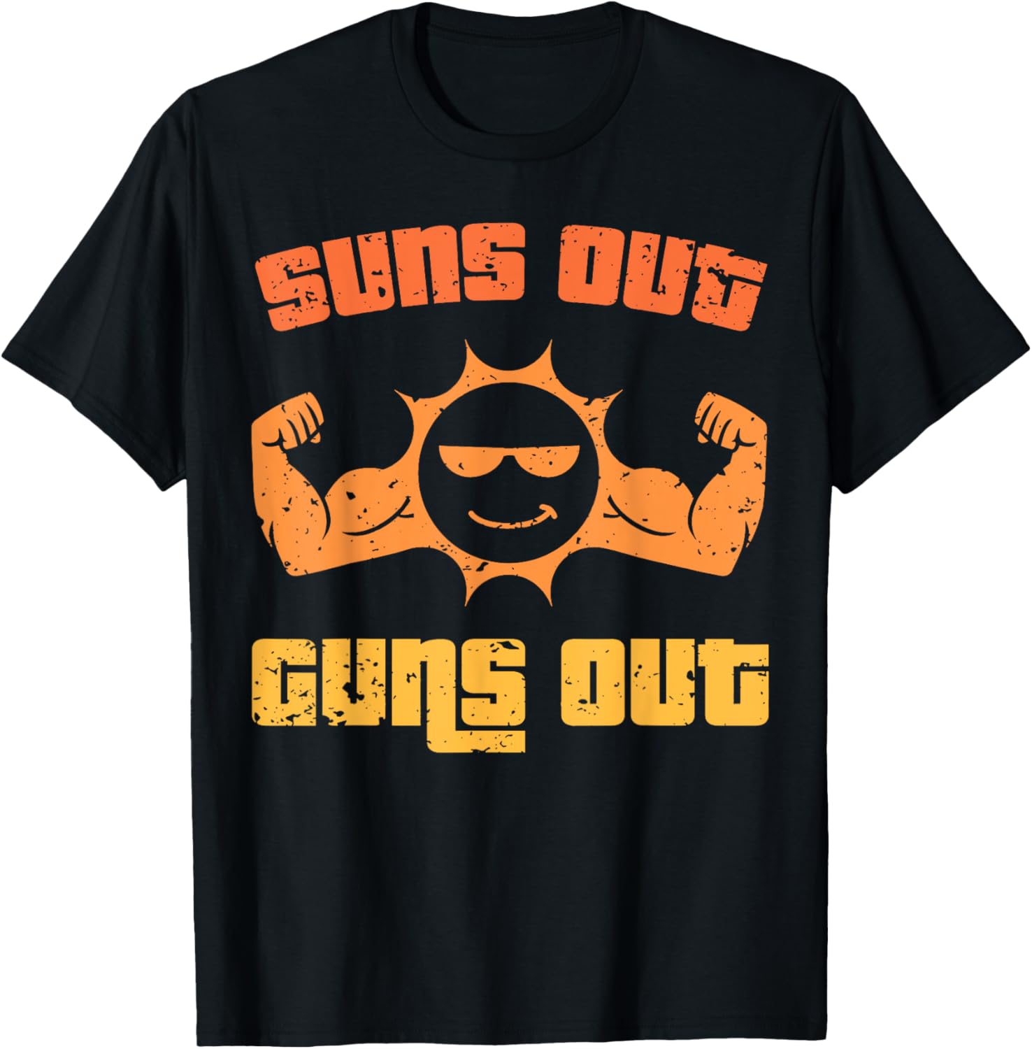 Vintage Funny Meme Summer Bodybuilding Suns Out Guns Out