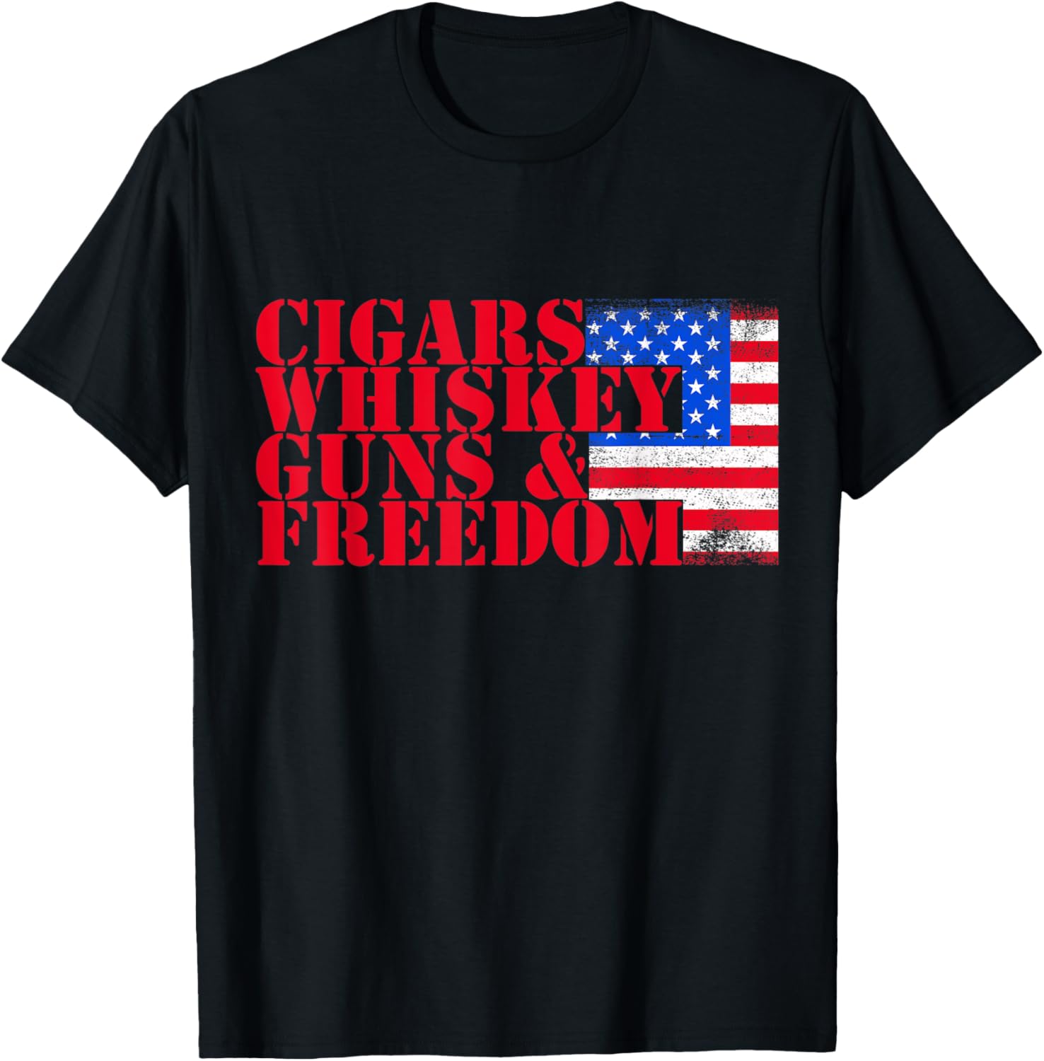 Merica Cigar Whiskey Guns Freedom