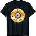 556X45 Ar15 Ammo Round Ar 15 Gun Spent Brass Tshirt