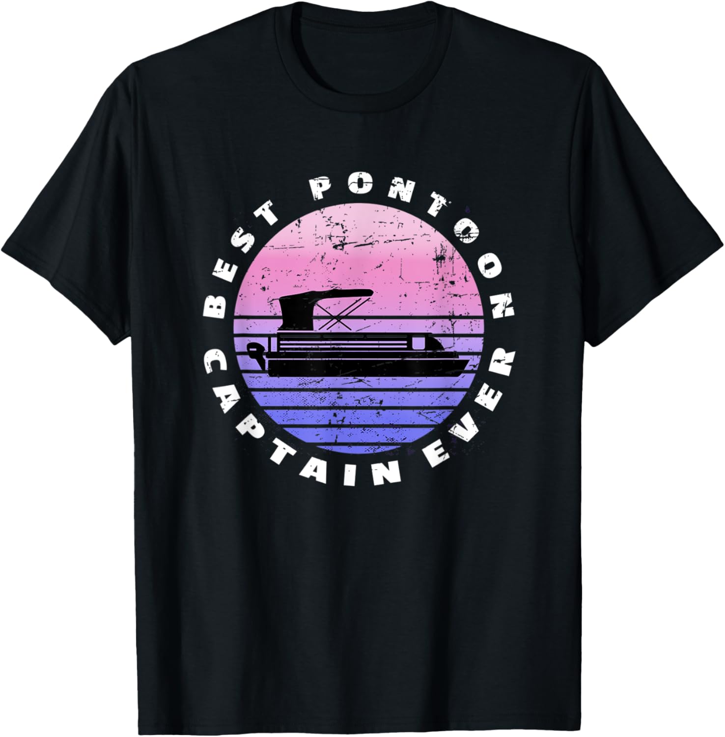 Best Pontoon Captain Ever Boat Owner Vaporwave Boating