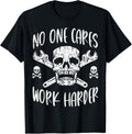 Mechanic Skull No One Cares Work Harder Funny