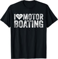 I Love Motor Boating Heart Funny Boat Boater
