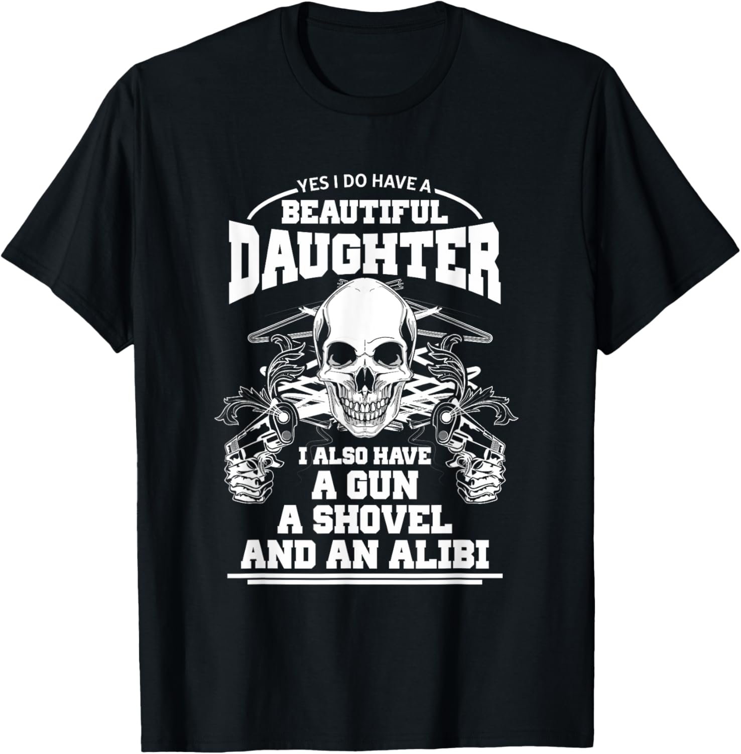 Protective Gun Lover Dad Pro 2Nd Amendment Daughter Graphic