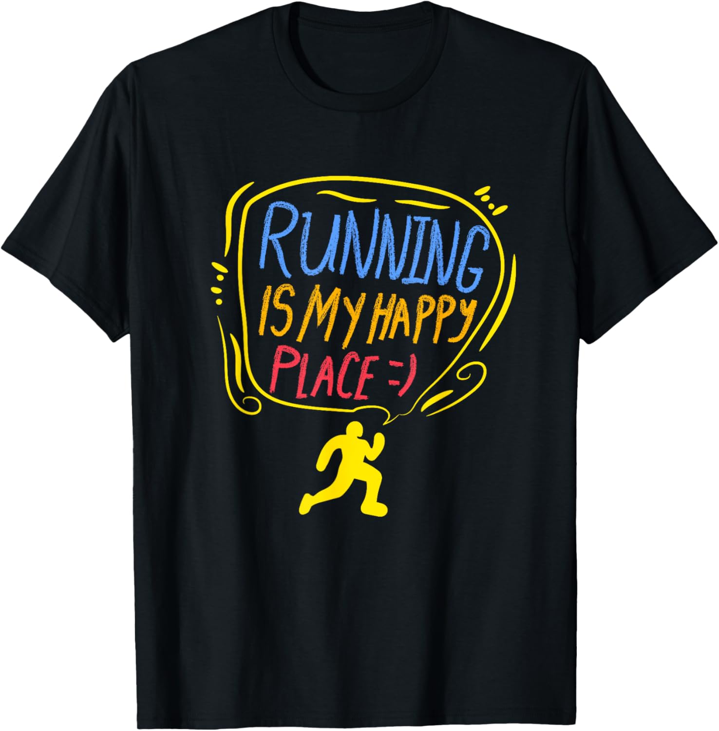 Running Is My Happy Place Runner Quote Shirt Gift Idea