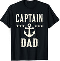 Captain Dad Anchor Nautical Boat Father Patriotic