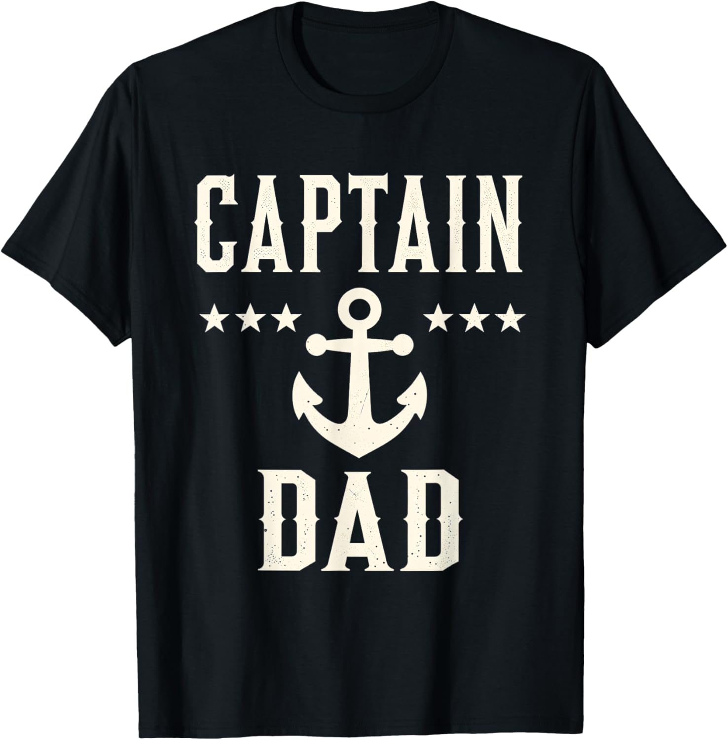 Captain Dad Anchor Nautical Boat Father Patriotic