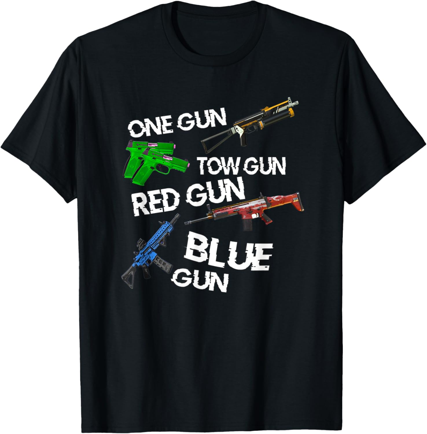 One Gun Two Gun Red Gun Blue Gun