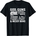 God Guns Messy Buns Christian Womens Pro Gun Usa Flag