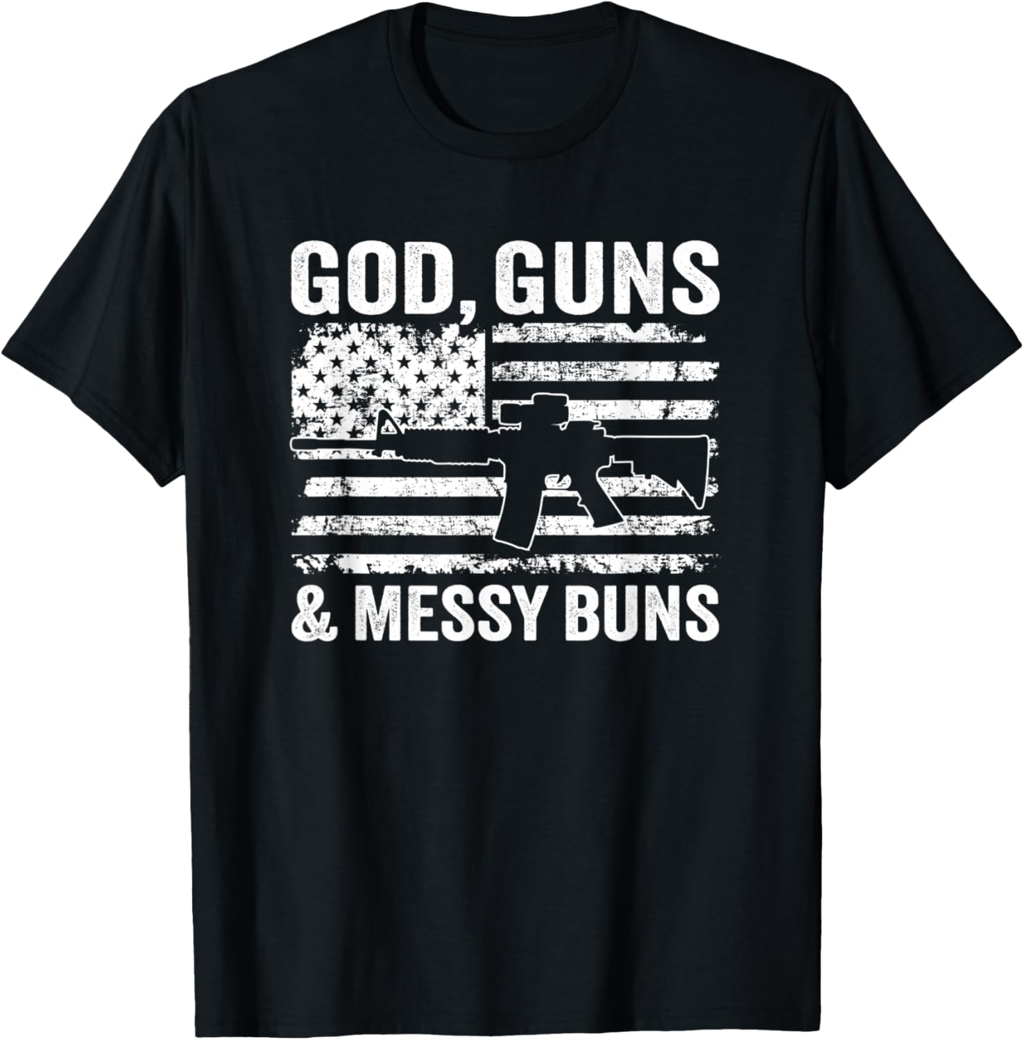 God Guns Messy Buns Christian Womens Pro Gun Usa Flag
