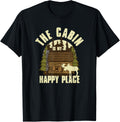 The Cabin Is My Happy Place Tee Shirt Camping Gifts