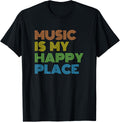 Music is My Happy Place - Funny Music Teacher Musician Band Men Women Kids
