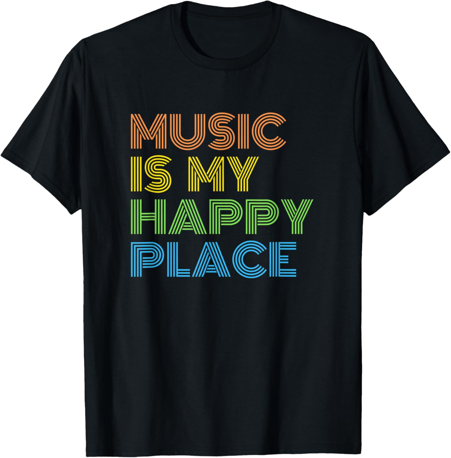 Music is My Happy Place - Funny Music Teacher Musician Band Men Women Kids