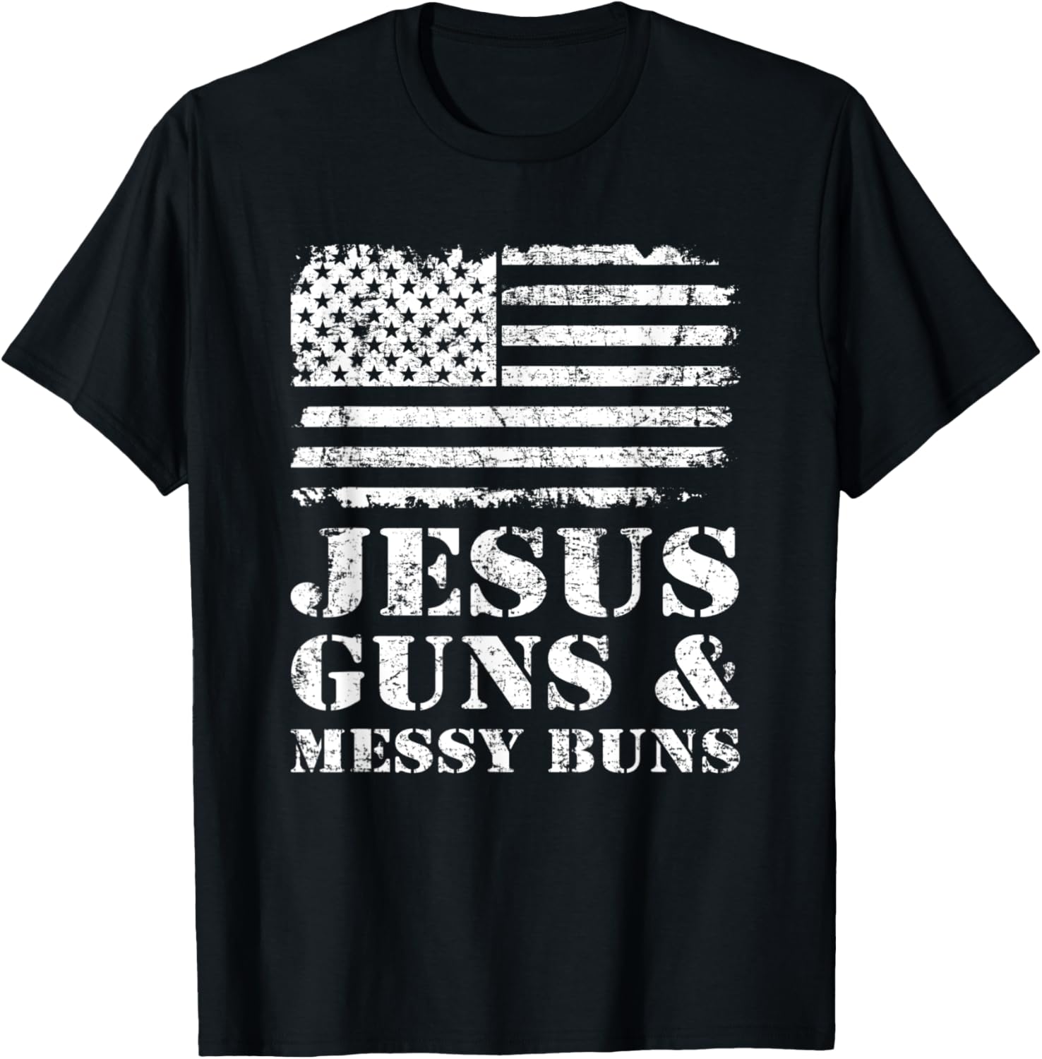 Jesus Guns Messy Buns Womens Usa Funny Pro Gun Owner