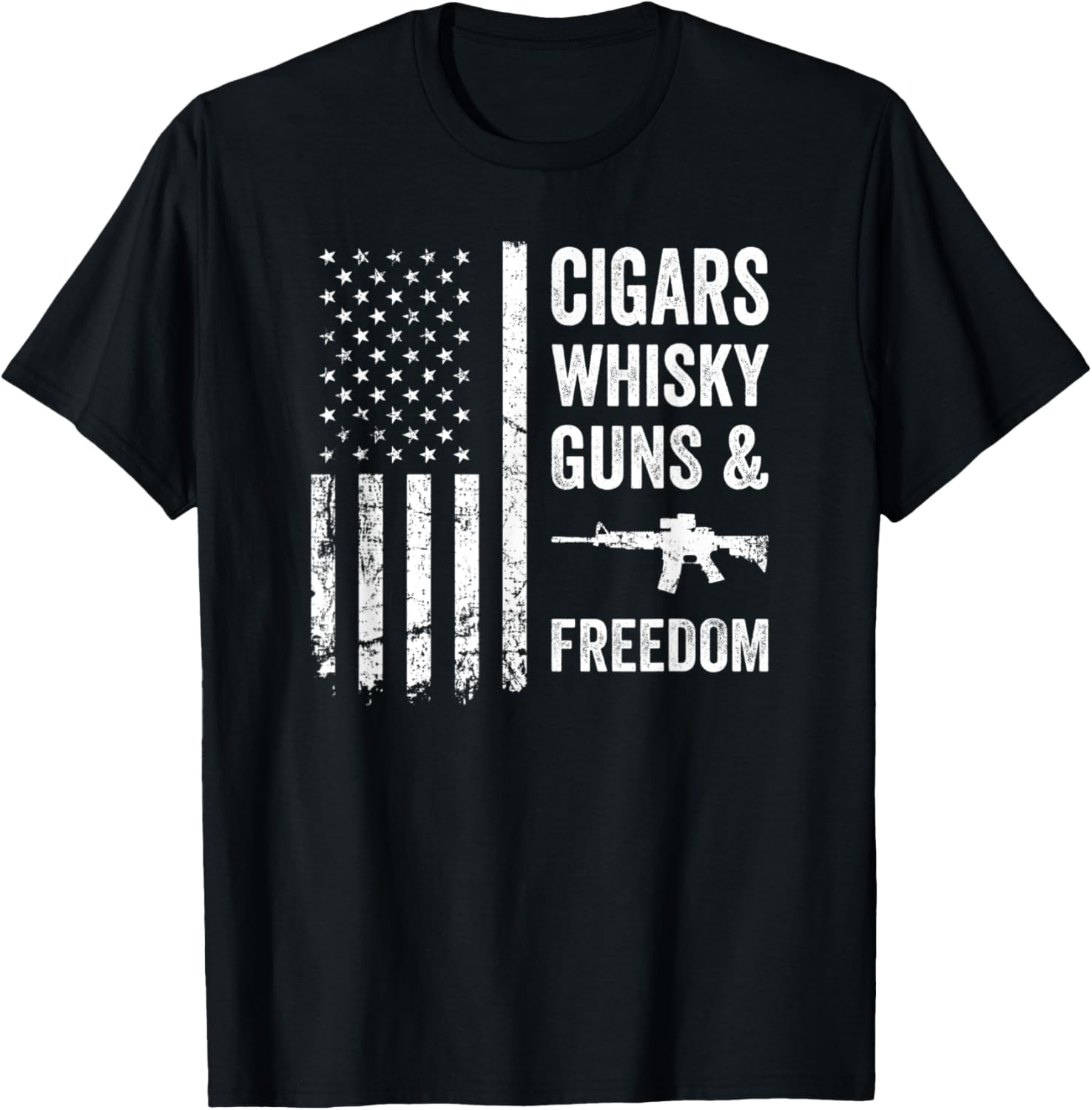 Cigars Whisky Guns Freedom Funny Pro Gun Usa Drinking