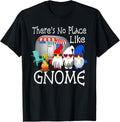 Funny Gnome Shirt Camping Gnomes NO PLACE LIKE GNOME Gift