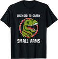 Licensed To Carry Small Arms Firearm T Rex Gun Shirt