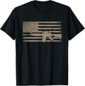 Distressed American Flag Ar15 Gun Lovers T Shirt Women Men