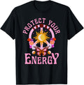 Protect Your Energy Graphic Top peace moon celestial hippie