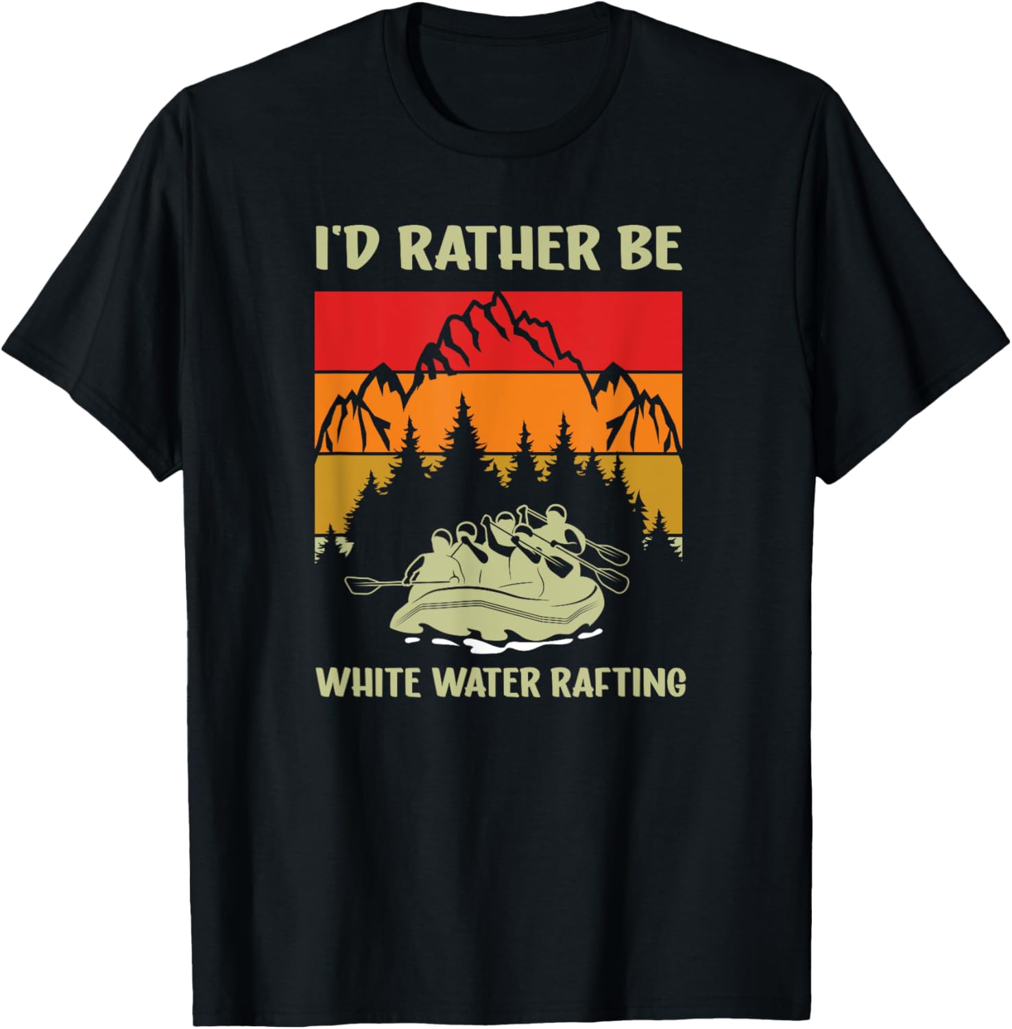 Retro White Water Rafting Vintage Raft Boat Sailing