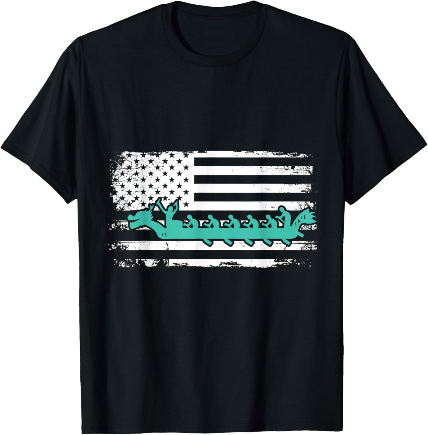 American Us Flag Dragon Boat