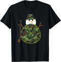 Christmas Camo Hunter Snowman Holding Rifle Gun Gifts