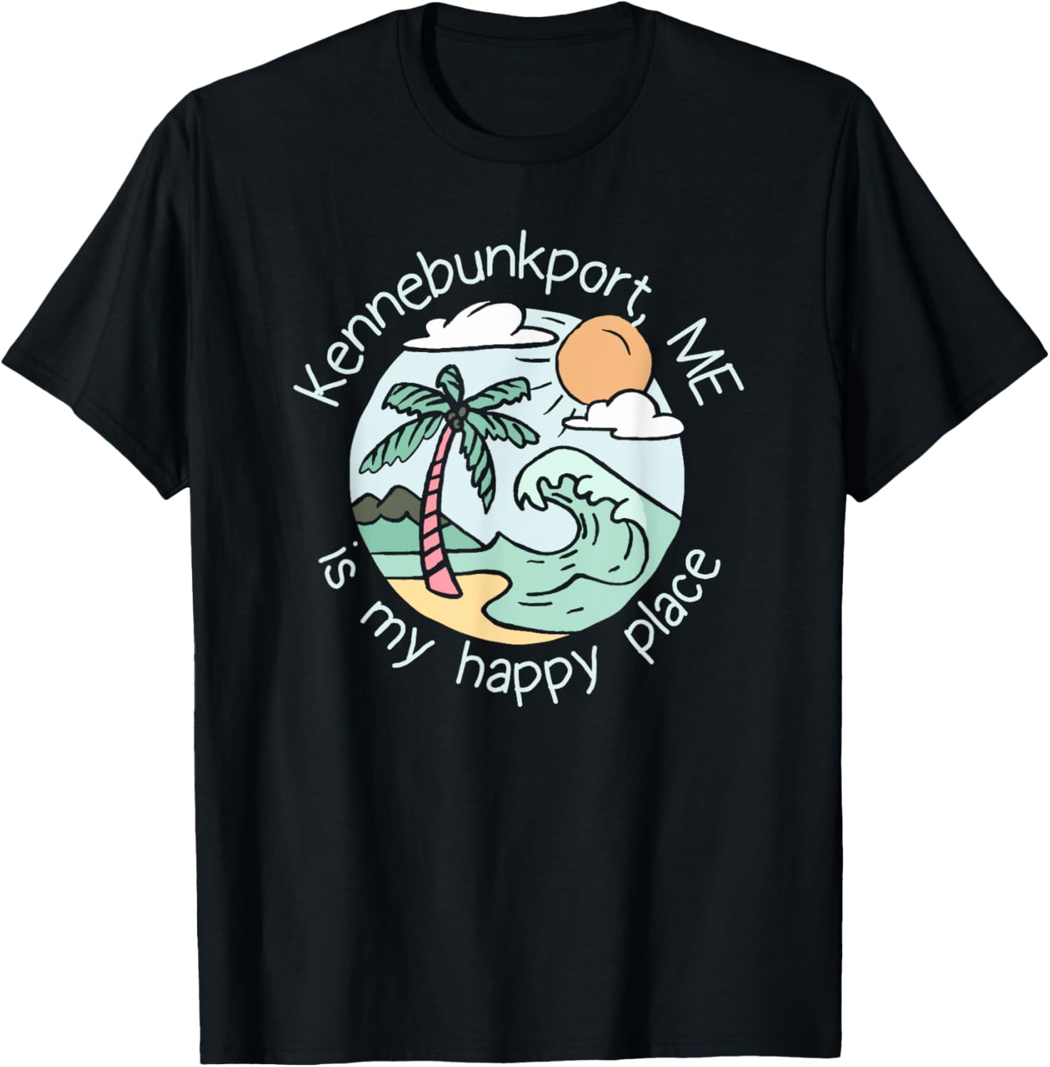 Cute Beach Motiv My Happy Place - Kennebunkport T-Shirt for Men Women Kids