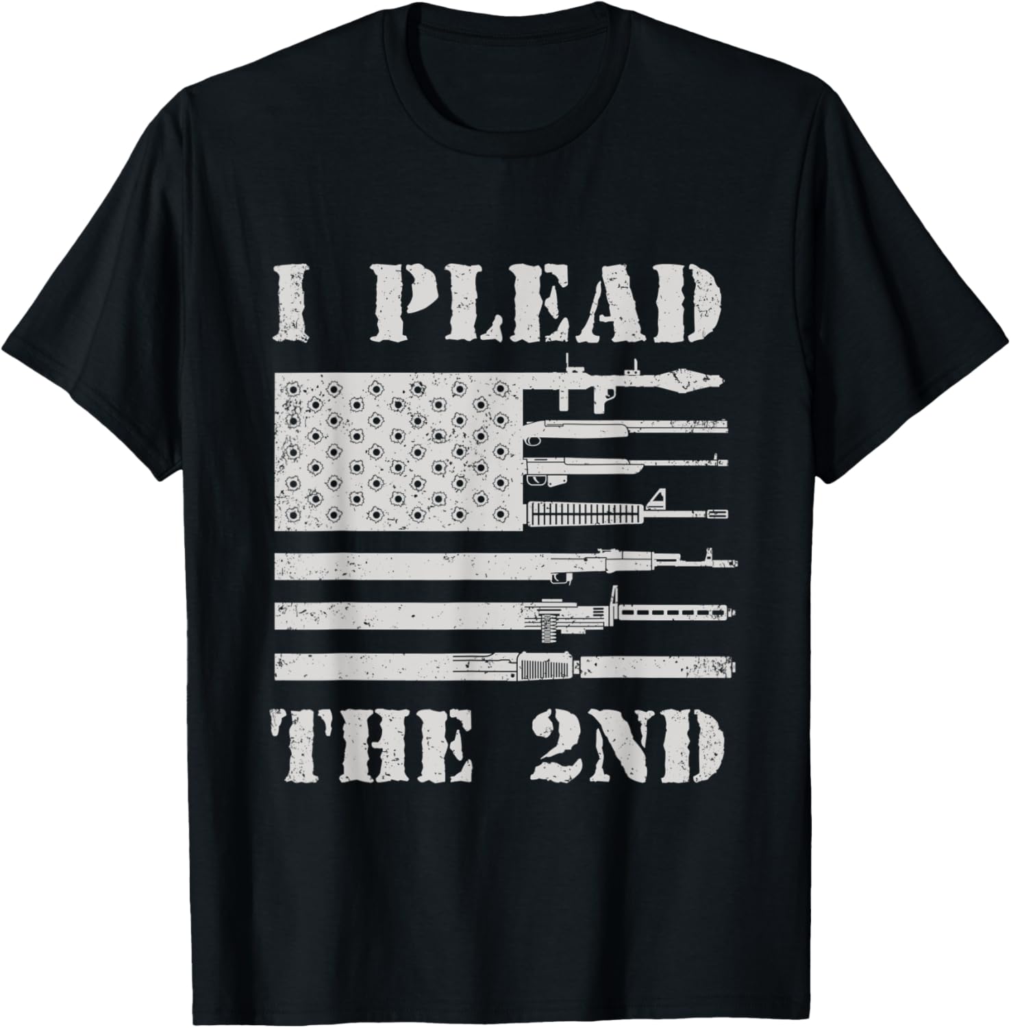 I Plead 2Nd Tee Shirt Second Amendment American Flag Gun