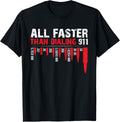 All Faster Than Dialing 911 American Flag Bullet Gun Lovers